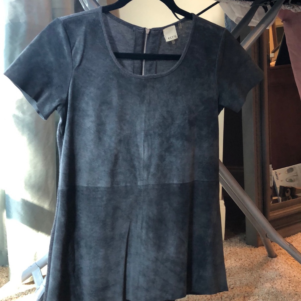 Ecru Suede top